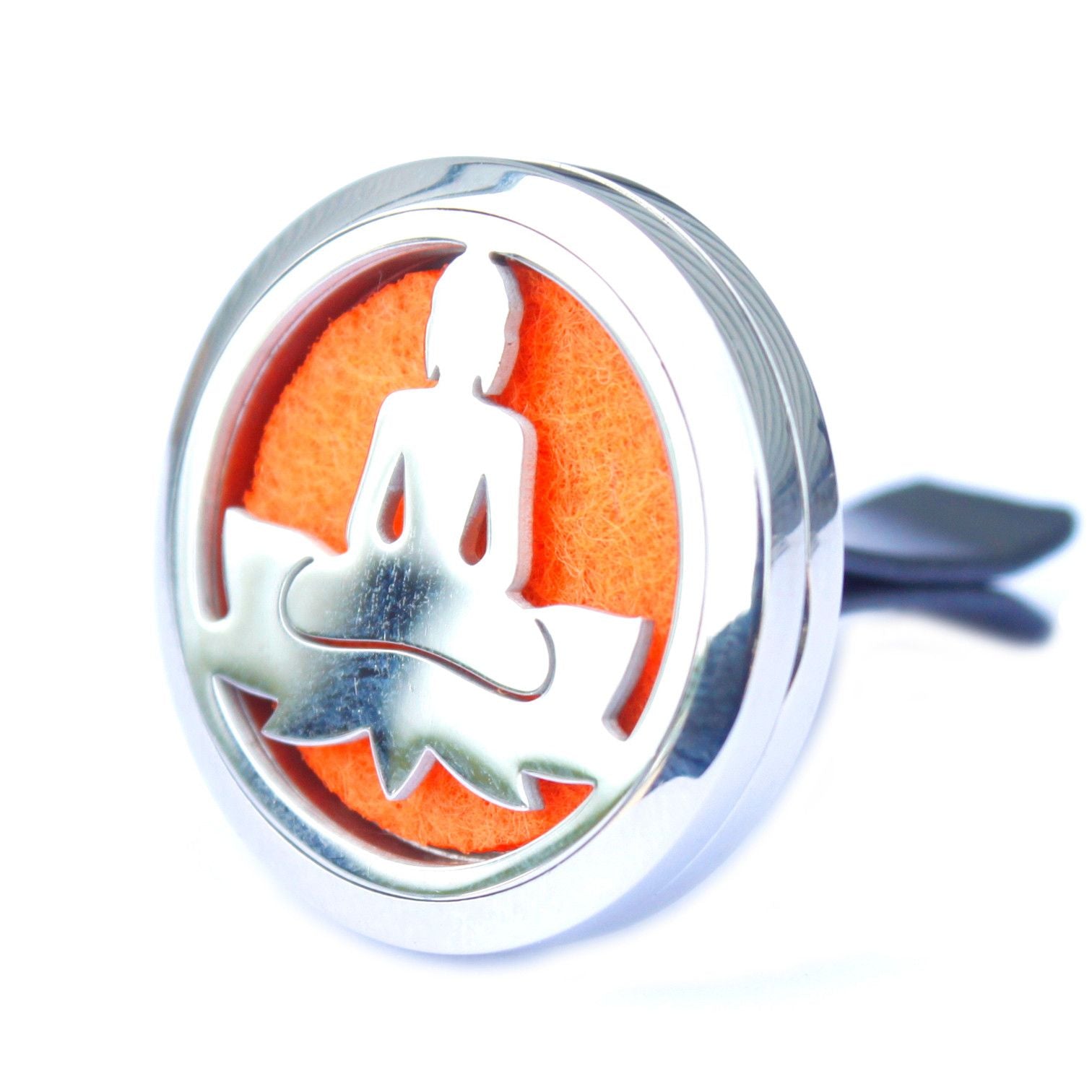 Lotus Buddha Car Diffuser Kit 30mm - Stainless Steel Locket | Velora