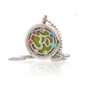 OM Chakra Aromatherapy Diffuser Necklace 30mm - Lava Stone Pendant | Velora