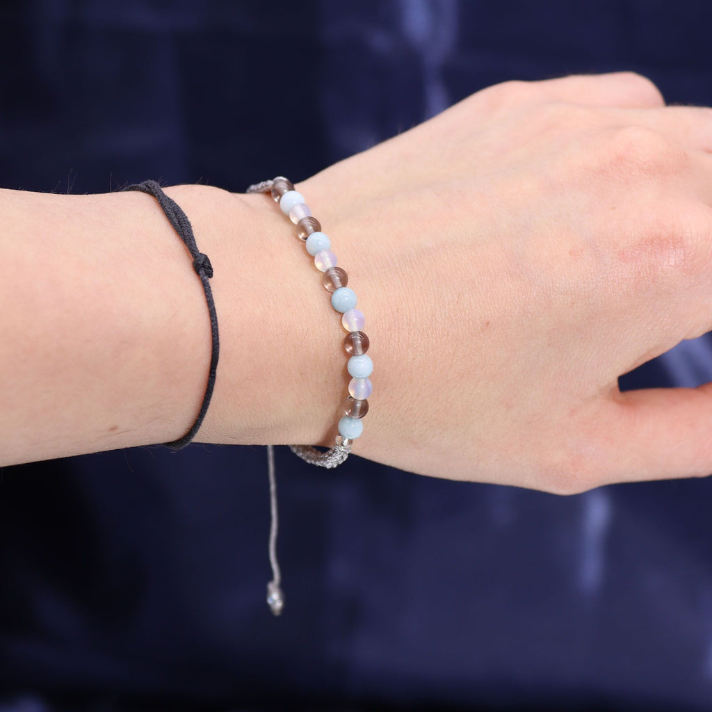 Cancer Zodiac Crystal Candle & Gemstone Bracelet | Velora