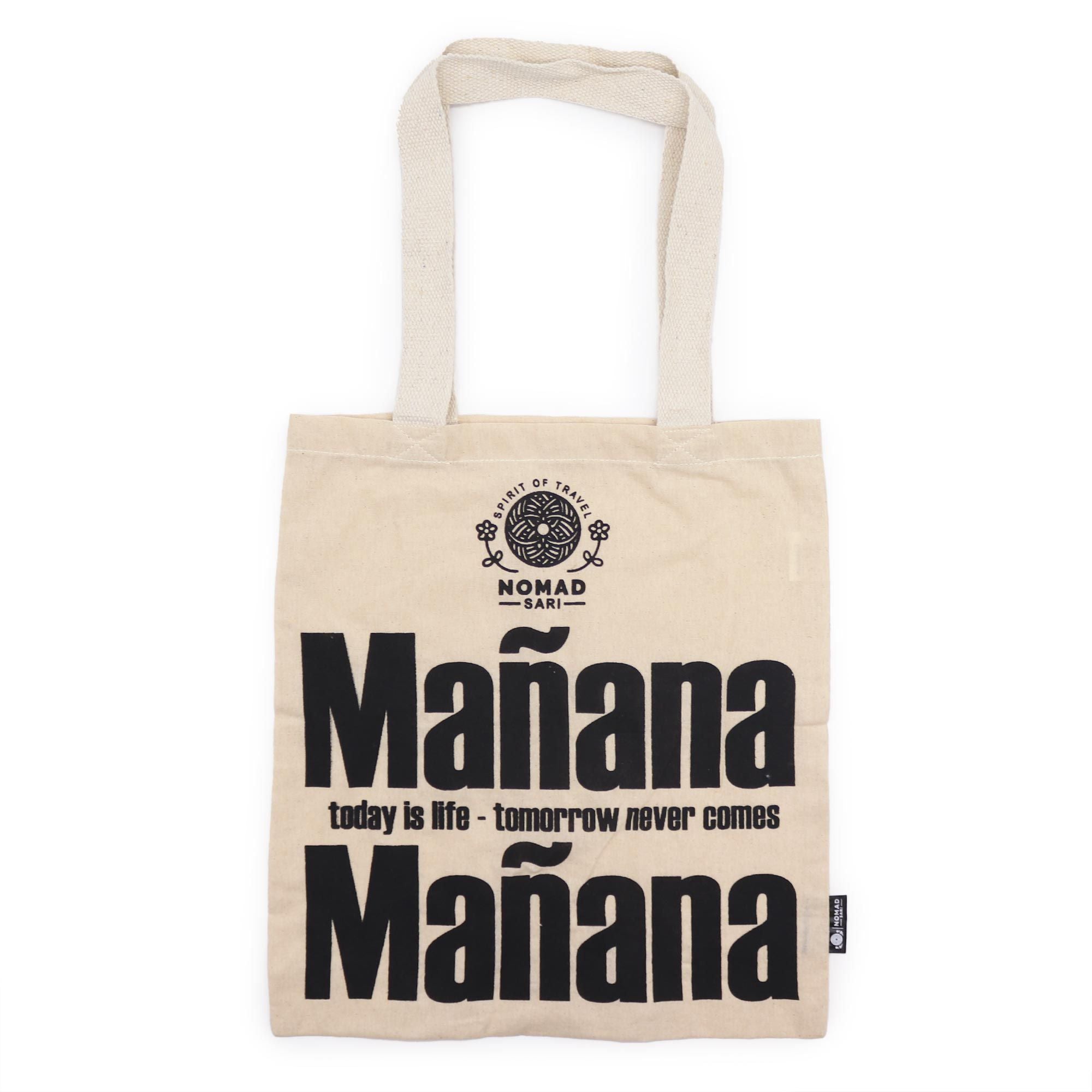 Iconic Basic Tote Bag - Mañana Mañana - Natural 4oz | Velora