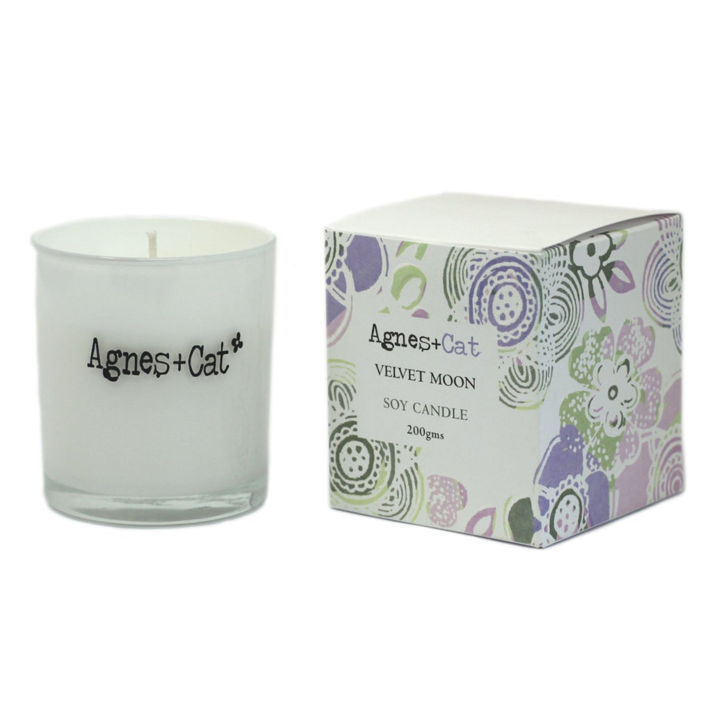 Agnes + Cat Votive Candle - Velvet Moon | Velora