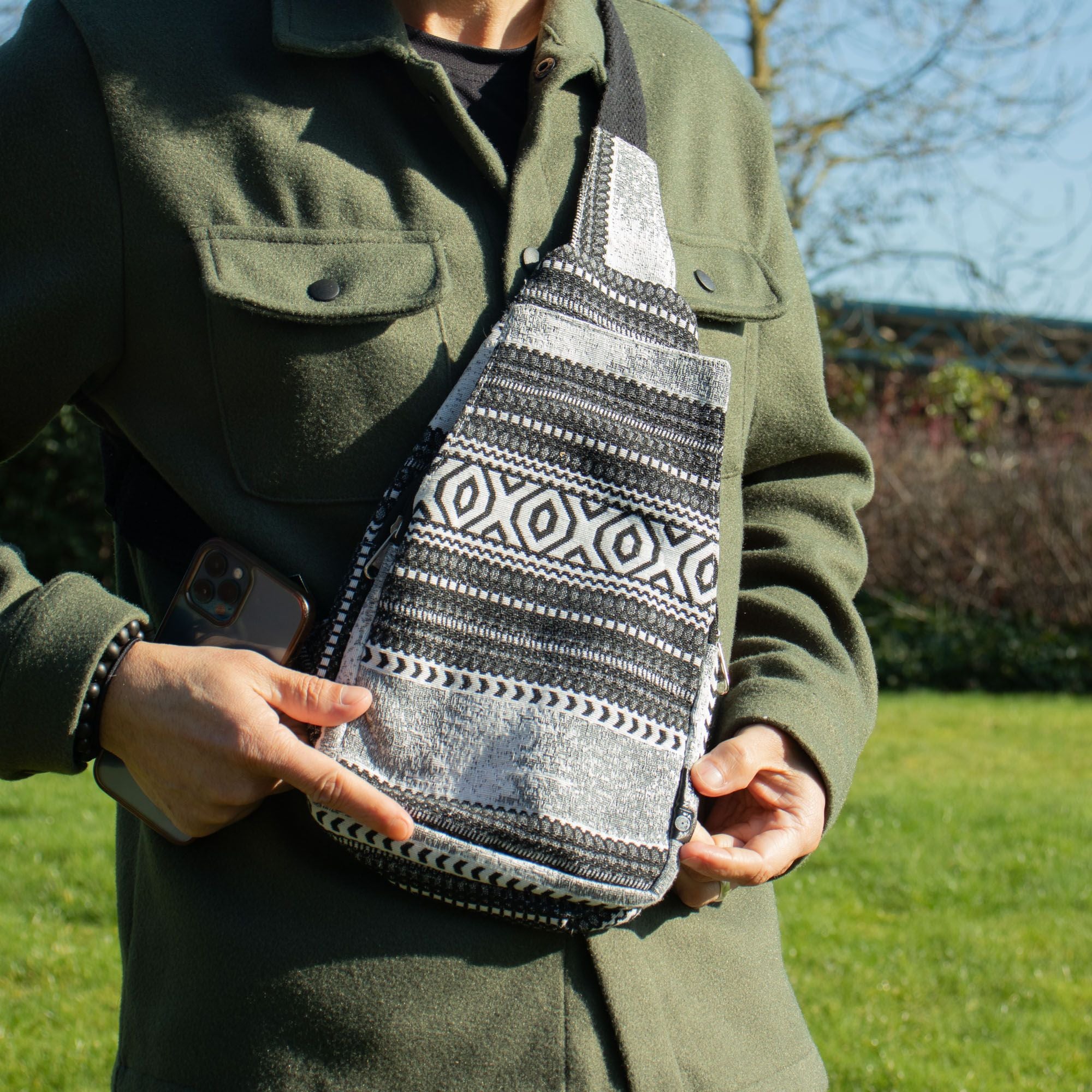 Urban Caravan Sari Jacquard Crossbody Bag | Nomad Collection | Velora