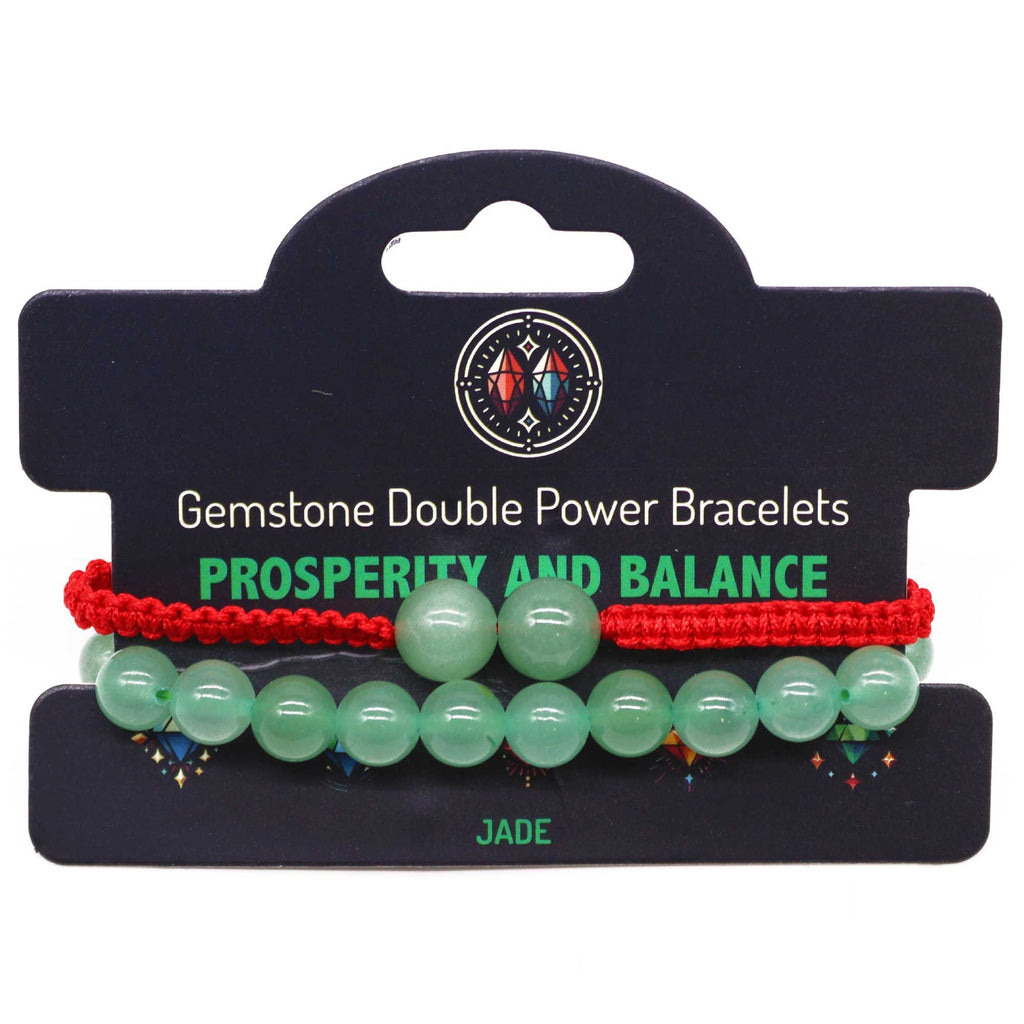 Jade Double Power Bracelet | Gemstone String Bracelet | Velora