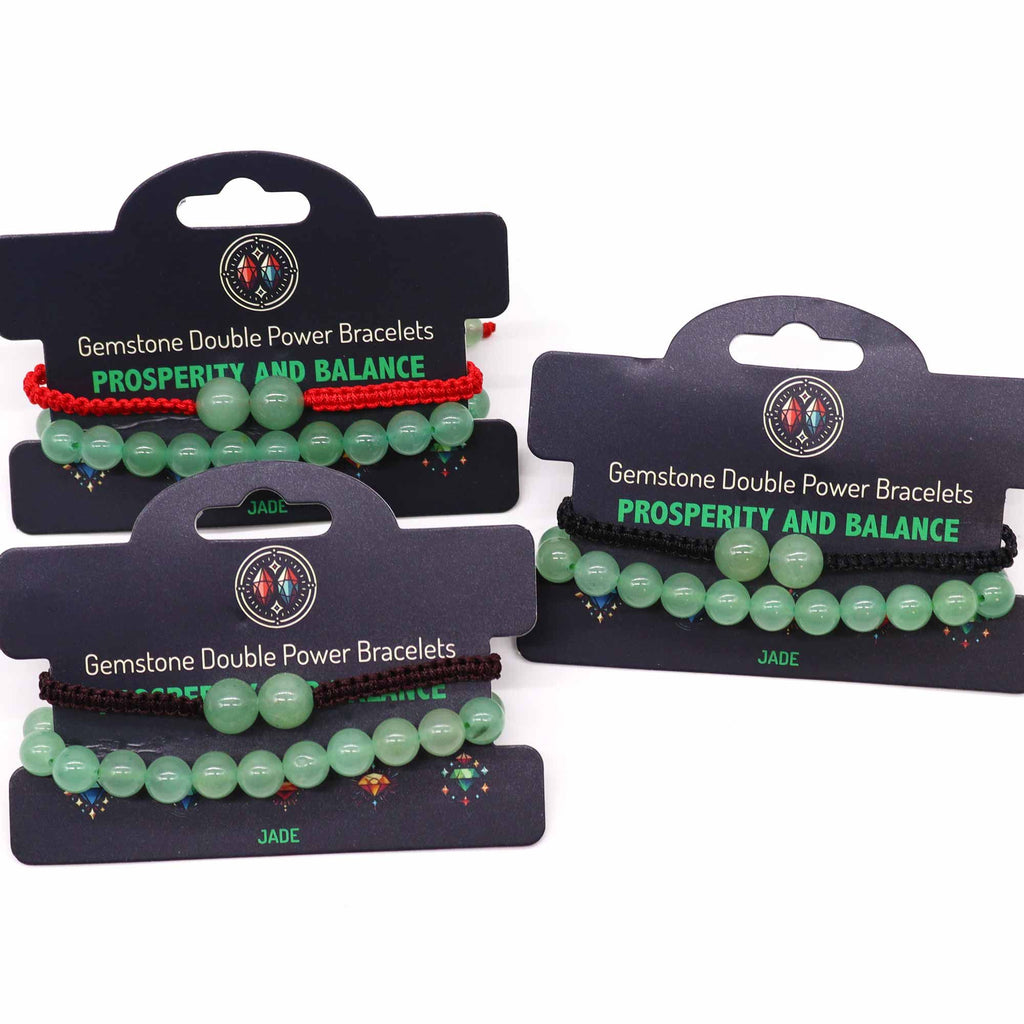 Jade Double Power Bracelet | Gemstone String Bracelet | Velora