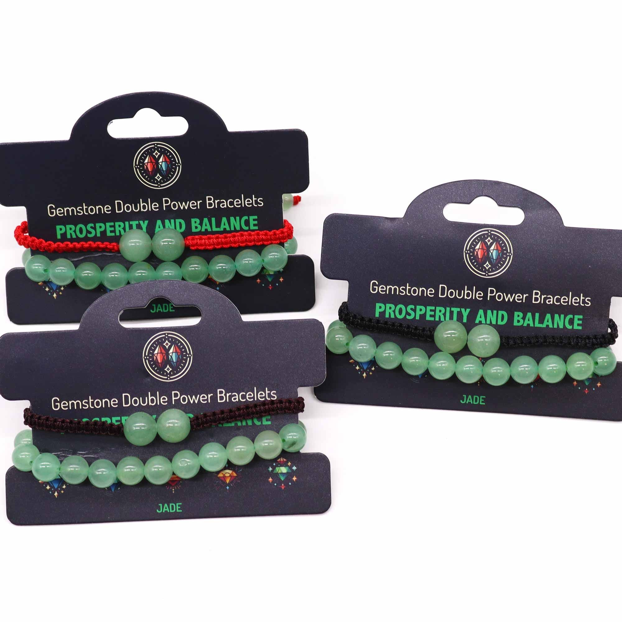 Jade Double Power Bracelet | Gemstone String Bracelet | Velora
