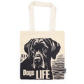 Iconic Basic Tote Bag - Dog's Life - Natural 4oz | Velora