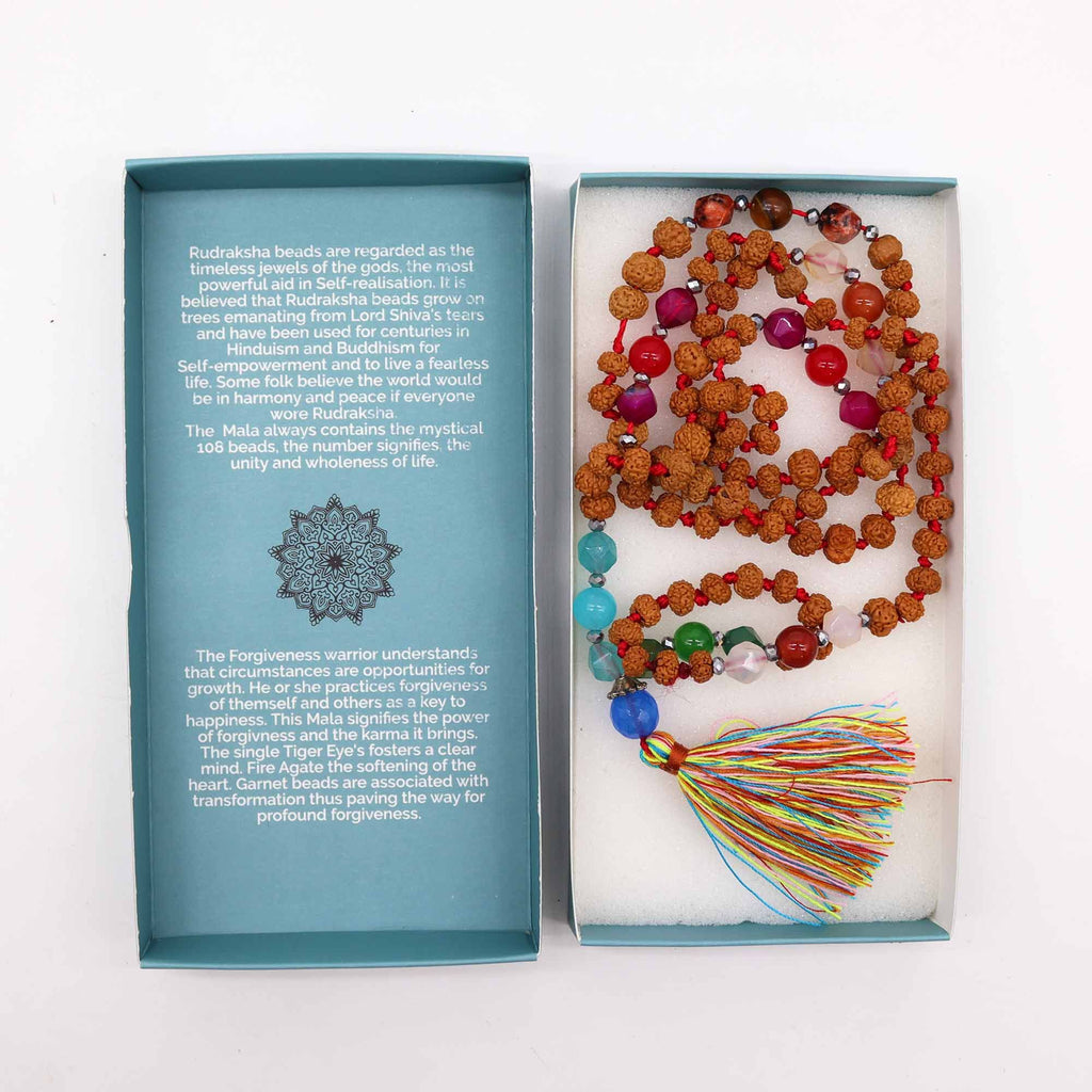 Forgiveness Warrior Bali Mala Necklace | Handcrafted Spiritual Jewellery | Velora