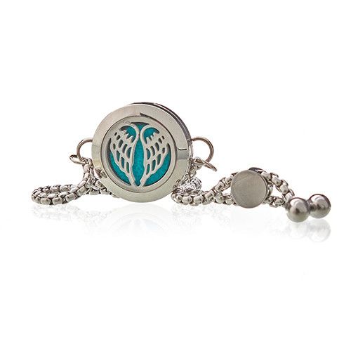 Aromatherapy Diffuser Bracelet - Angel Wings 20mm | Velora