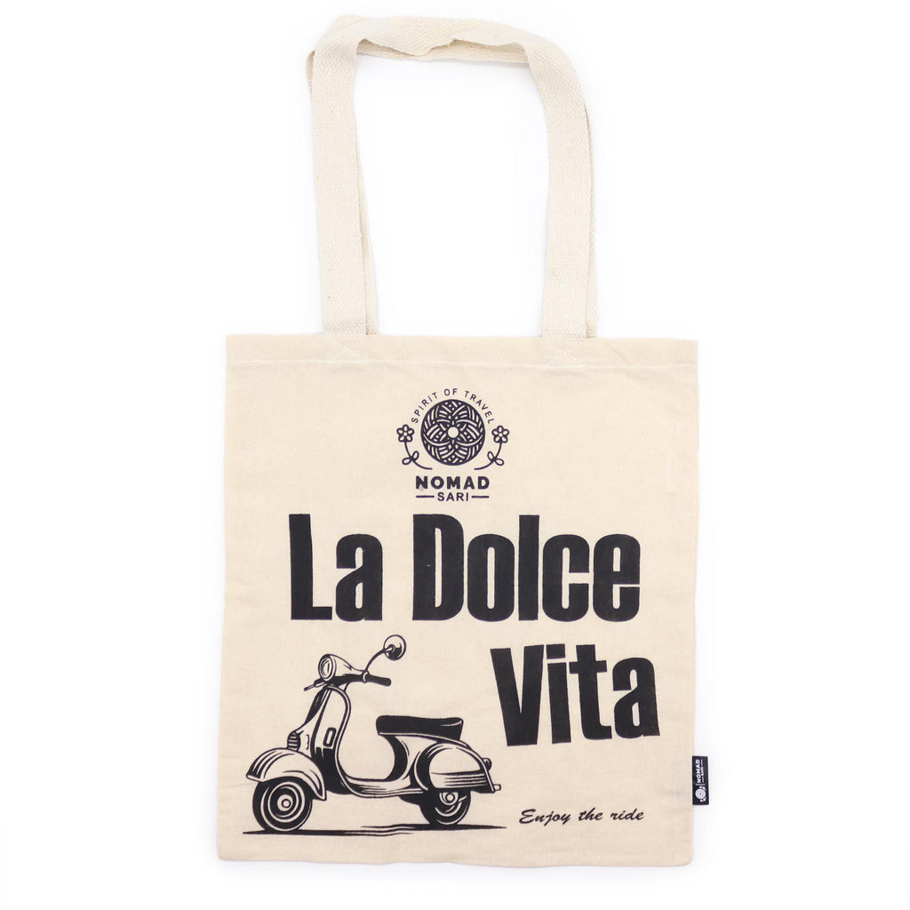 Iconic Basic Tote Bag - La Dolce Vita - Natural 4oz | Velora