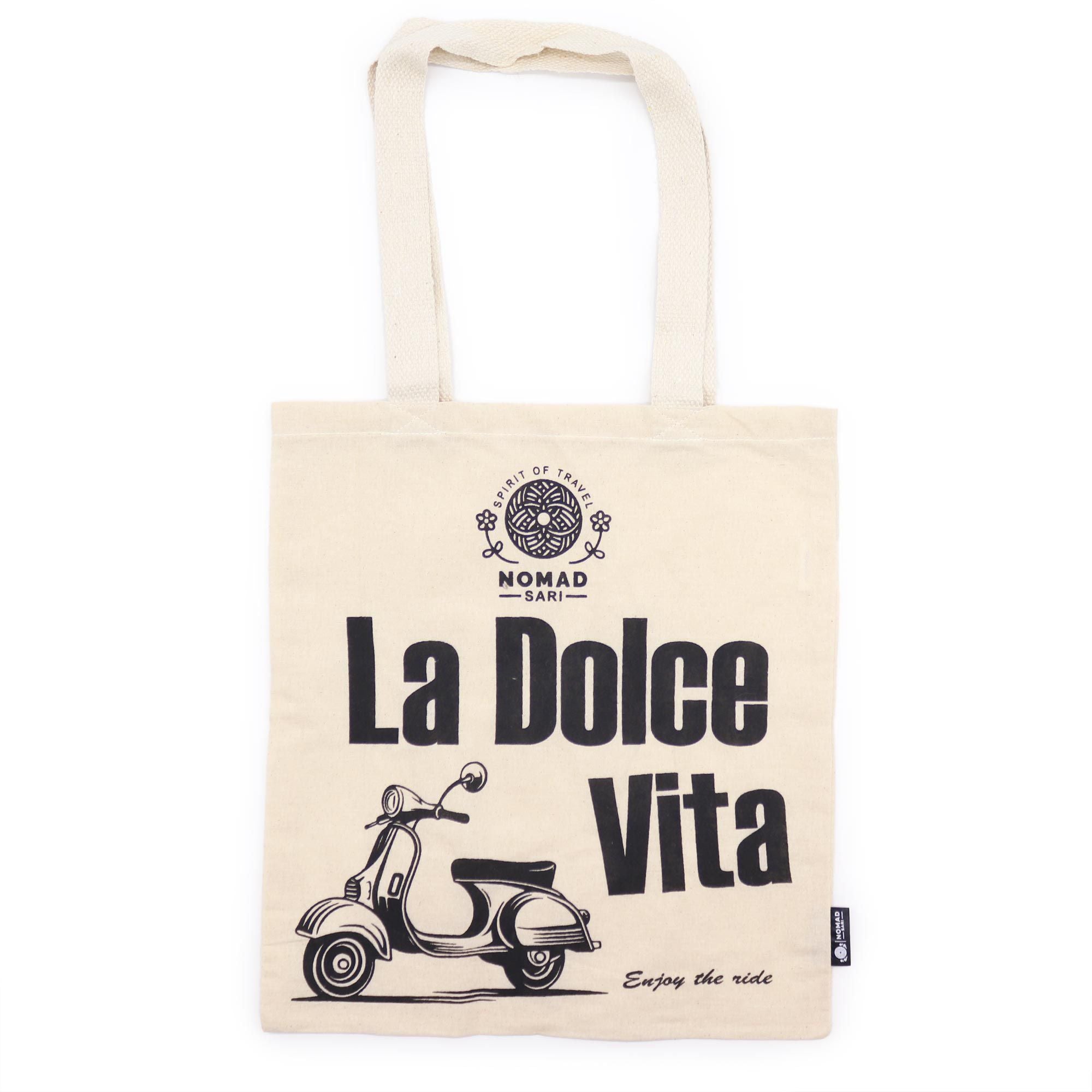 Iconic Basic Tote Bag - La Dolce Vita - Natural 4oz | Velora