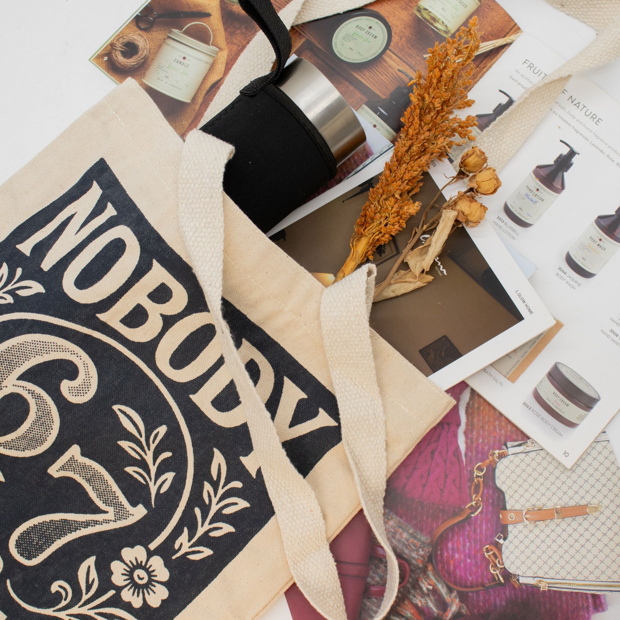 Nomad Sari Tote Bag - Nobody Knows 67 | Natural Canvas | Velora