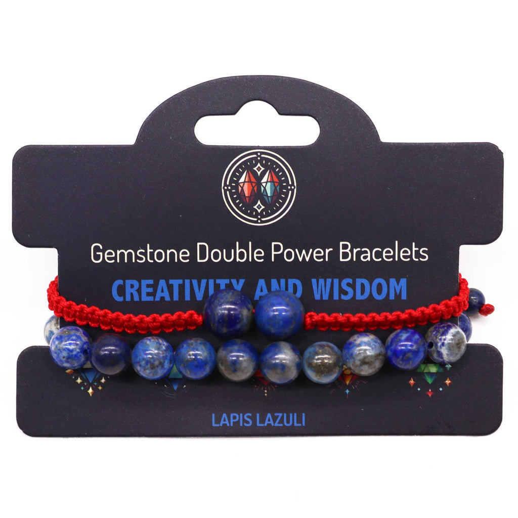 Gemstone Double Power Bracelet - Lapis Lazuli | Velora