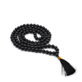 Black Agate Mala | 108 Bead Gemstone Mala for Protection & Grounding | Velora