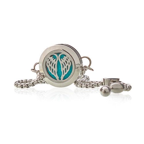 Aromatherapy Diffuser Bracelet - Angel Wings 20mm | Velora