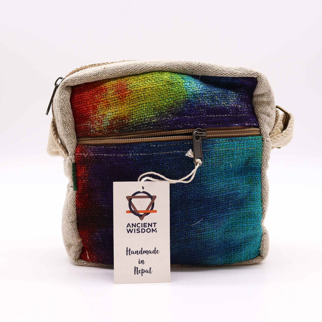 Tie-Dye Hemp Messenger Bag – Single Zip | Velora
