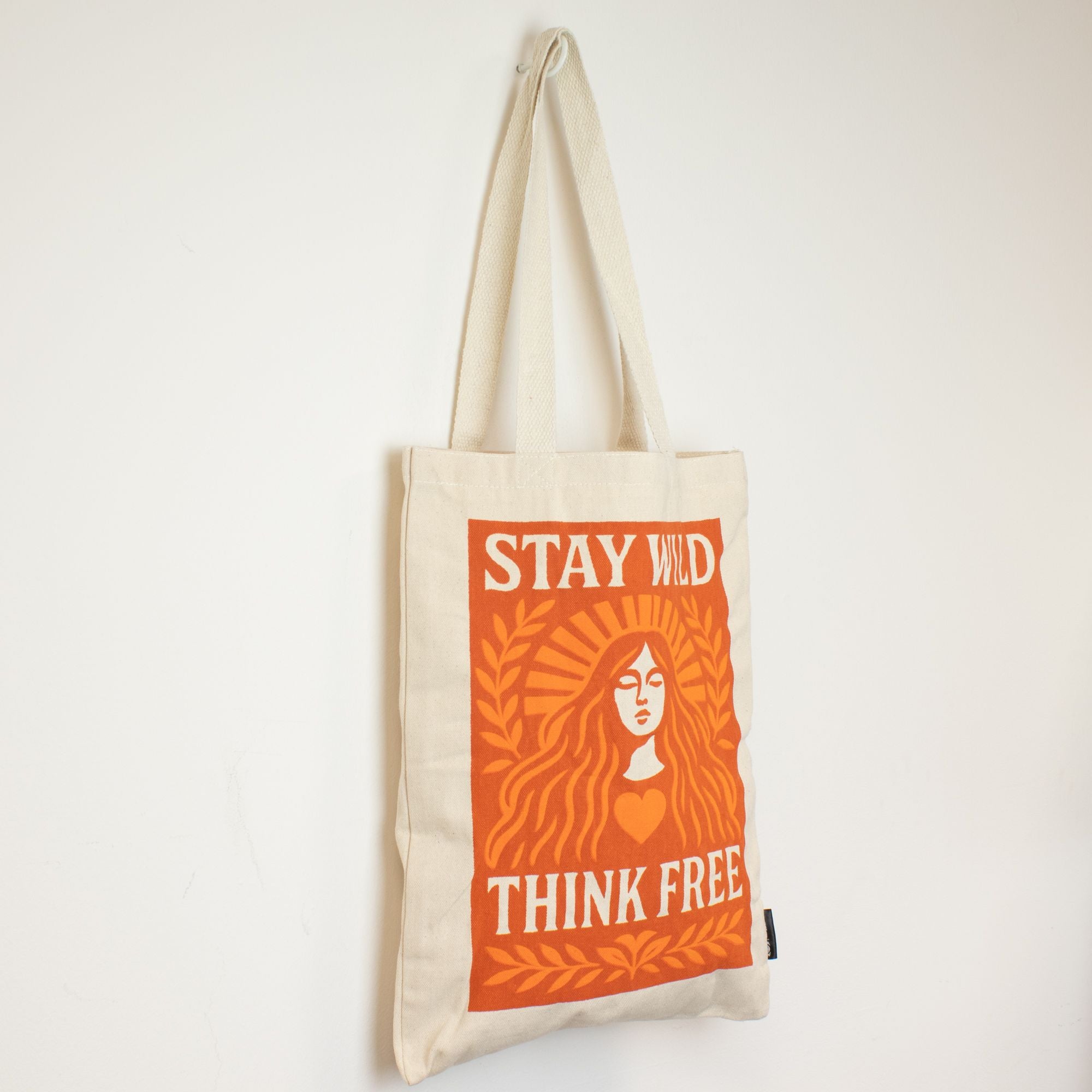 Nomad Sari Tote Bag - Stay Wild | Natural Canvas | Velora
