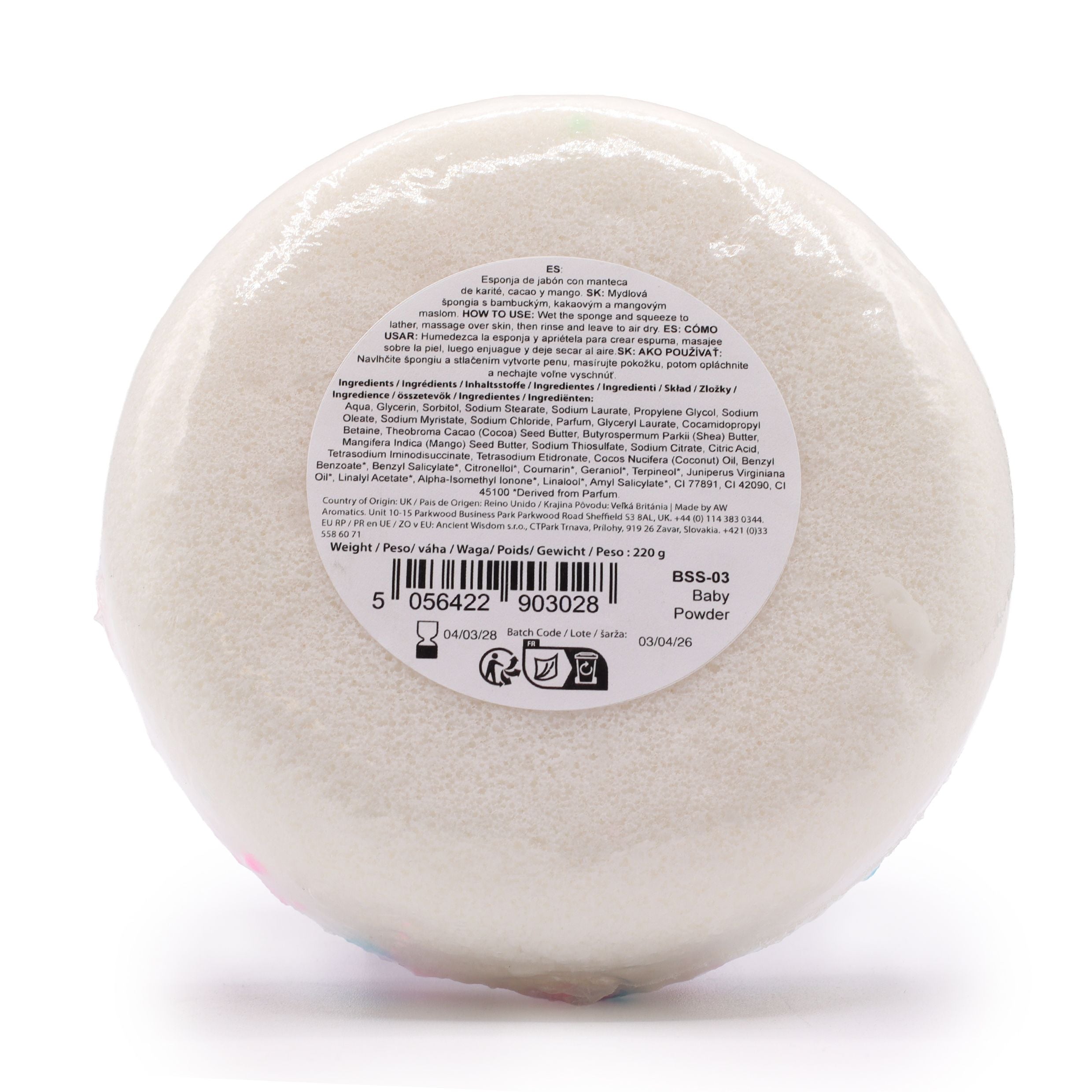 Butter Bubble Soap Sponge - Baby Powder | Velora